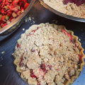 Strawberry Rhubarb Oat Crisp