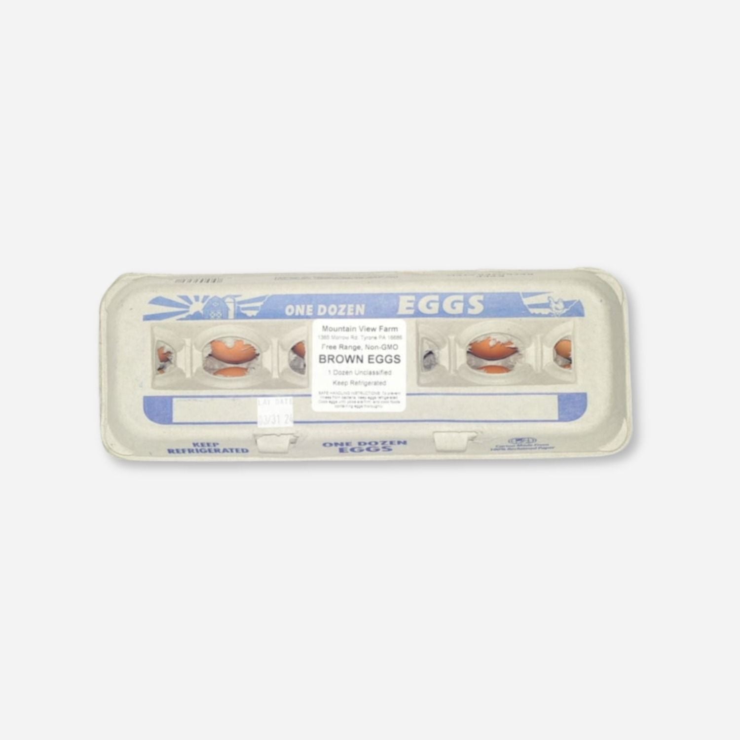 Non-GMO Pasture-raised Brown Eggs
