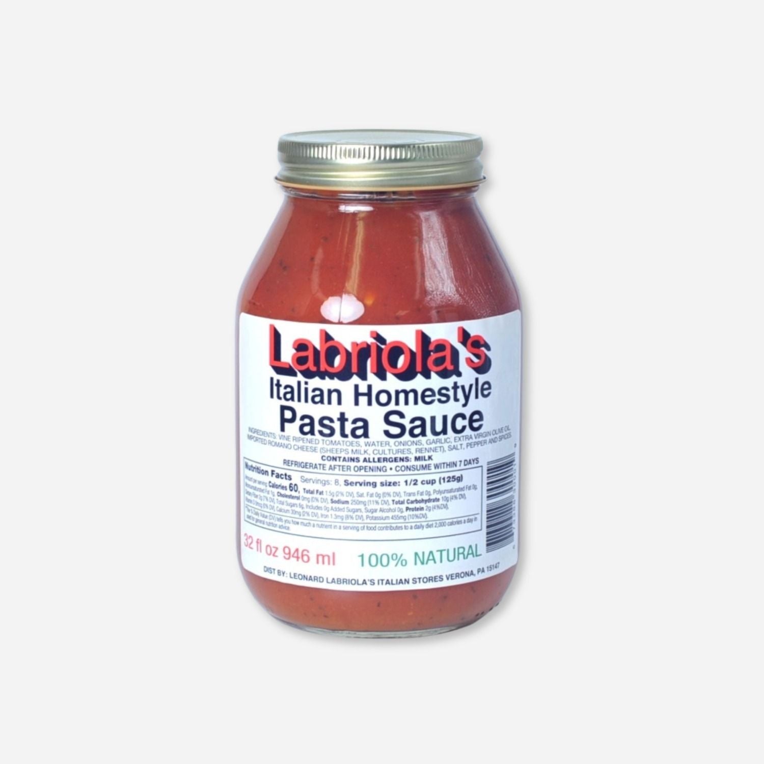 Labriola's Italian Homestyle Pasta Sauce