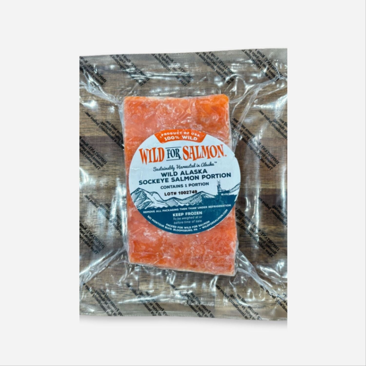 Wild Caught Alaskan Sockeye Salmon Portion