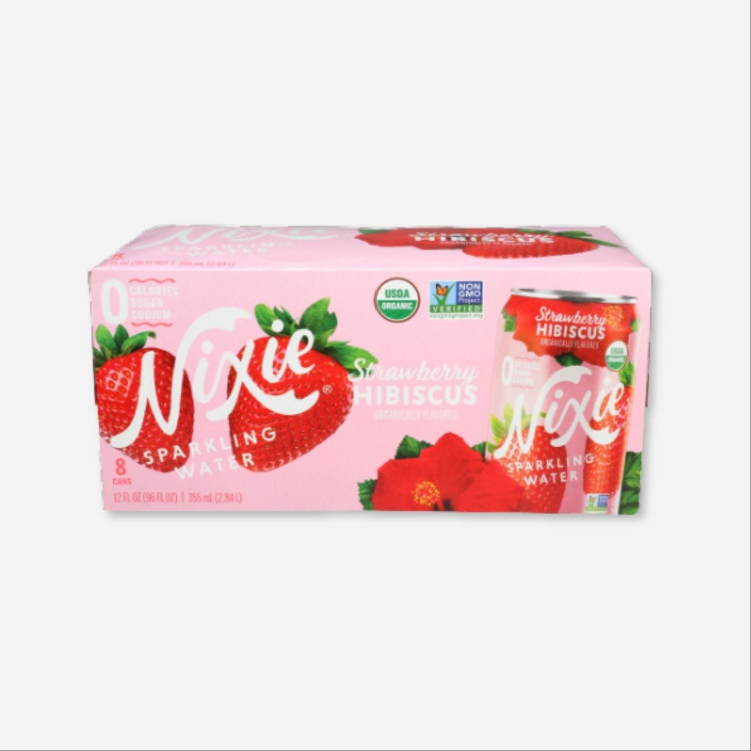 Strawberry Hibiscus Sparkling Water 8-Pack