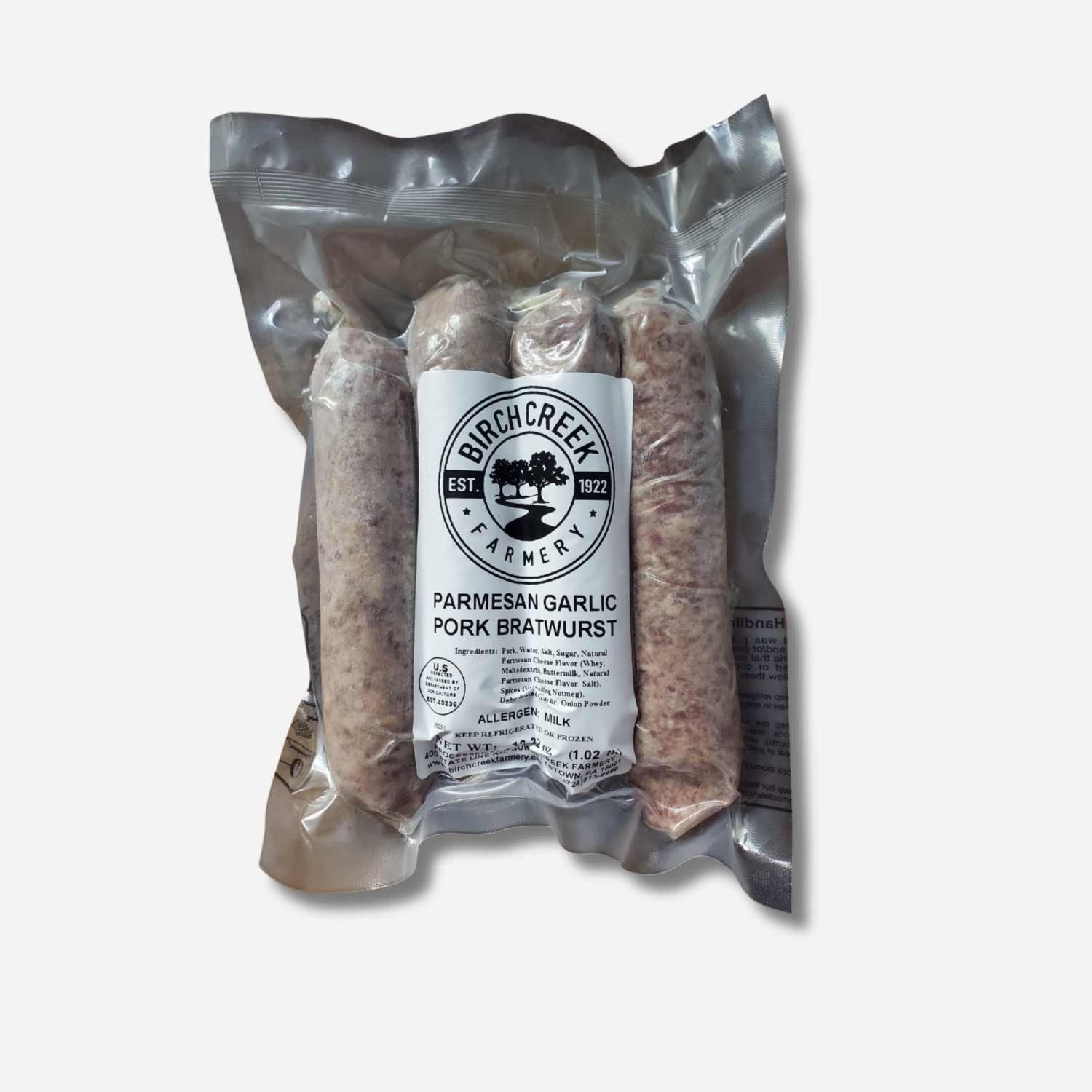 Pasture Raised Parmesan Garlic Sausages