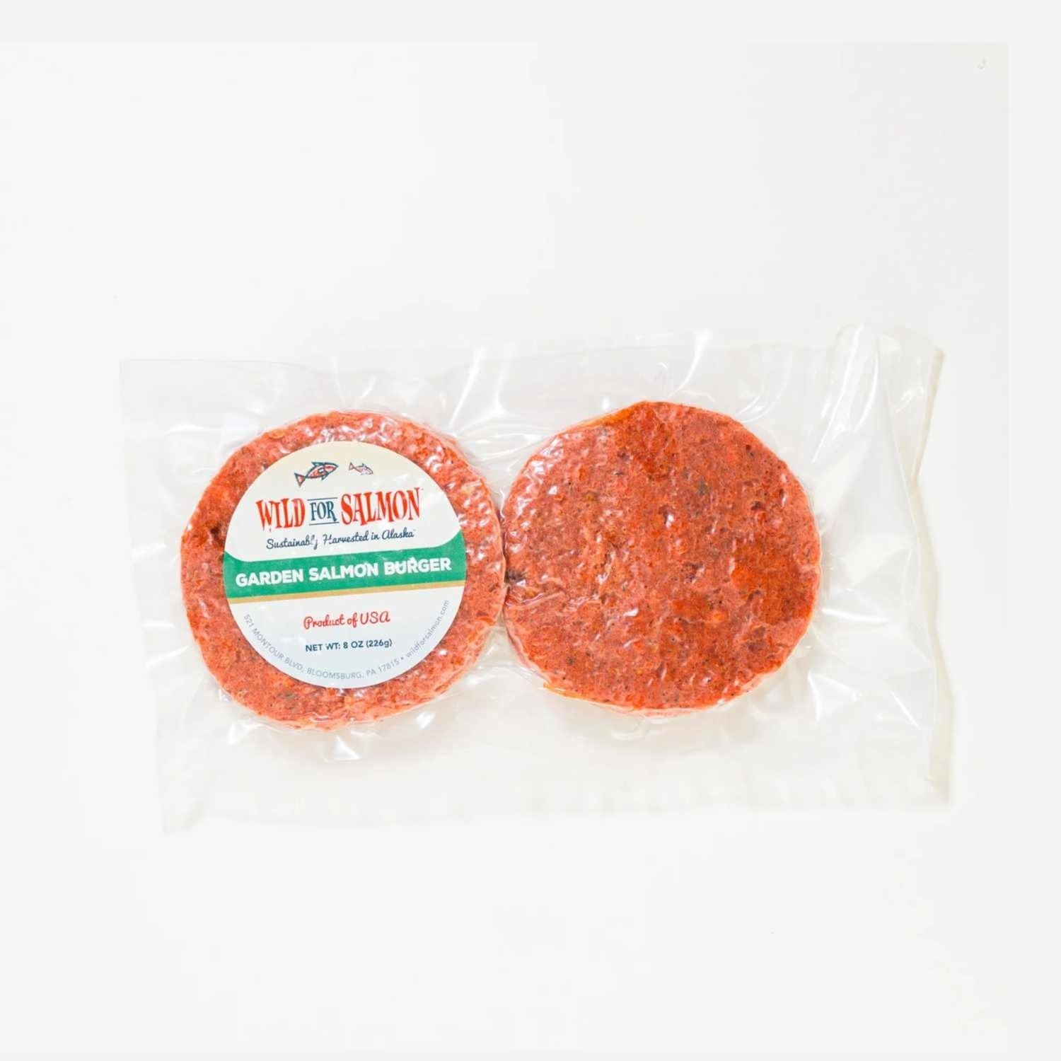 Garden Style Sockeye Salmon Burgers