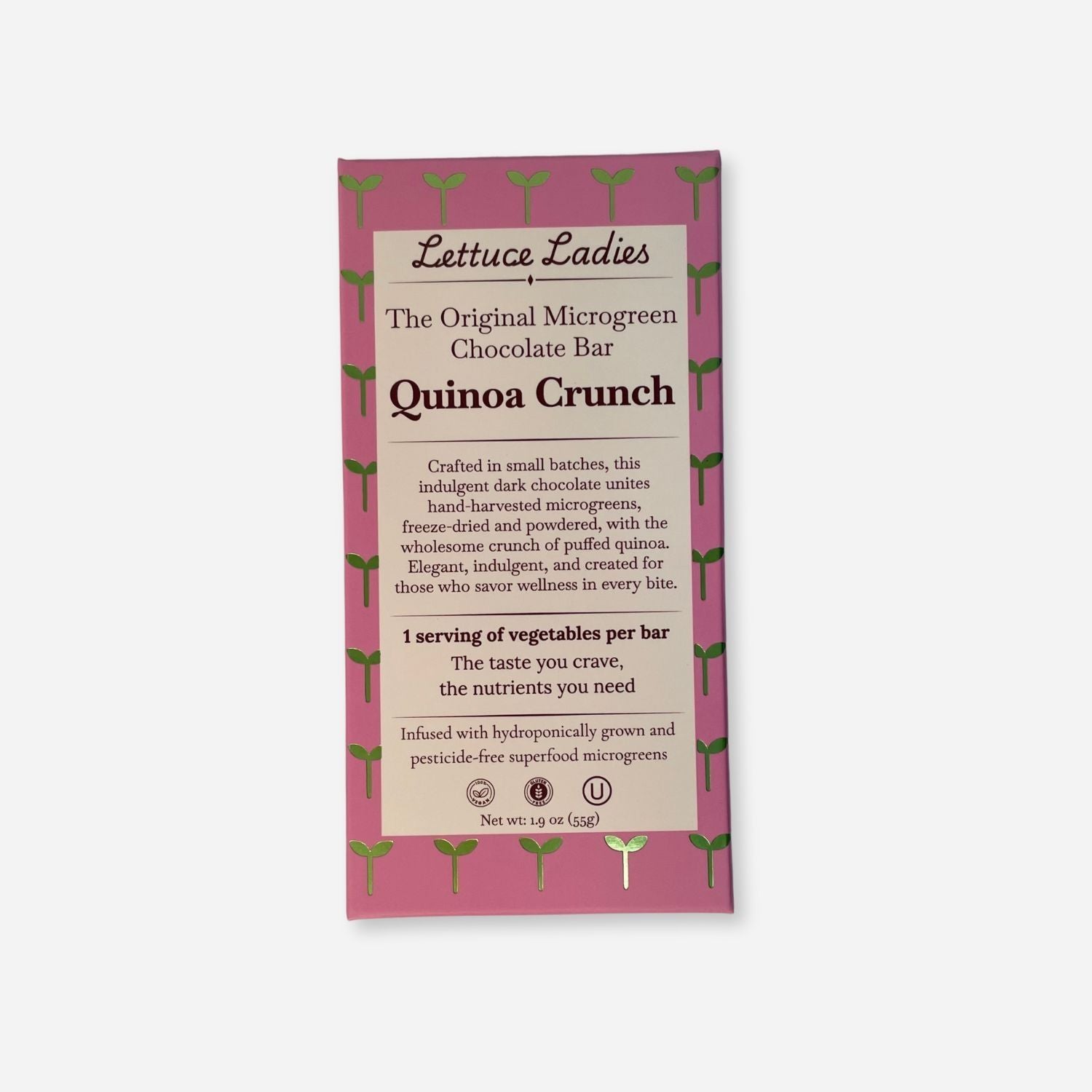 Quinoa Crunch Microgreen Chocolate Bar