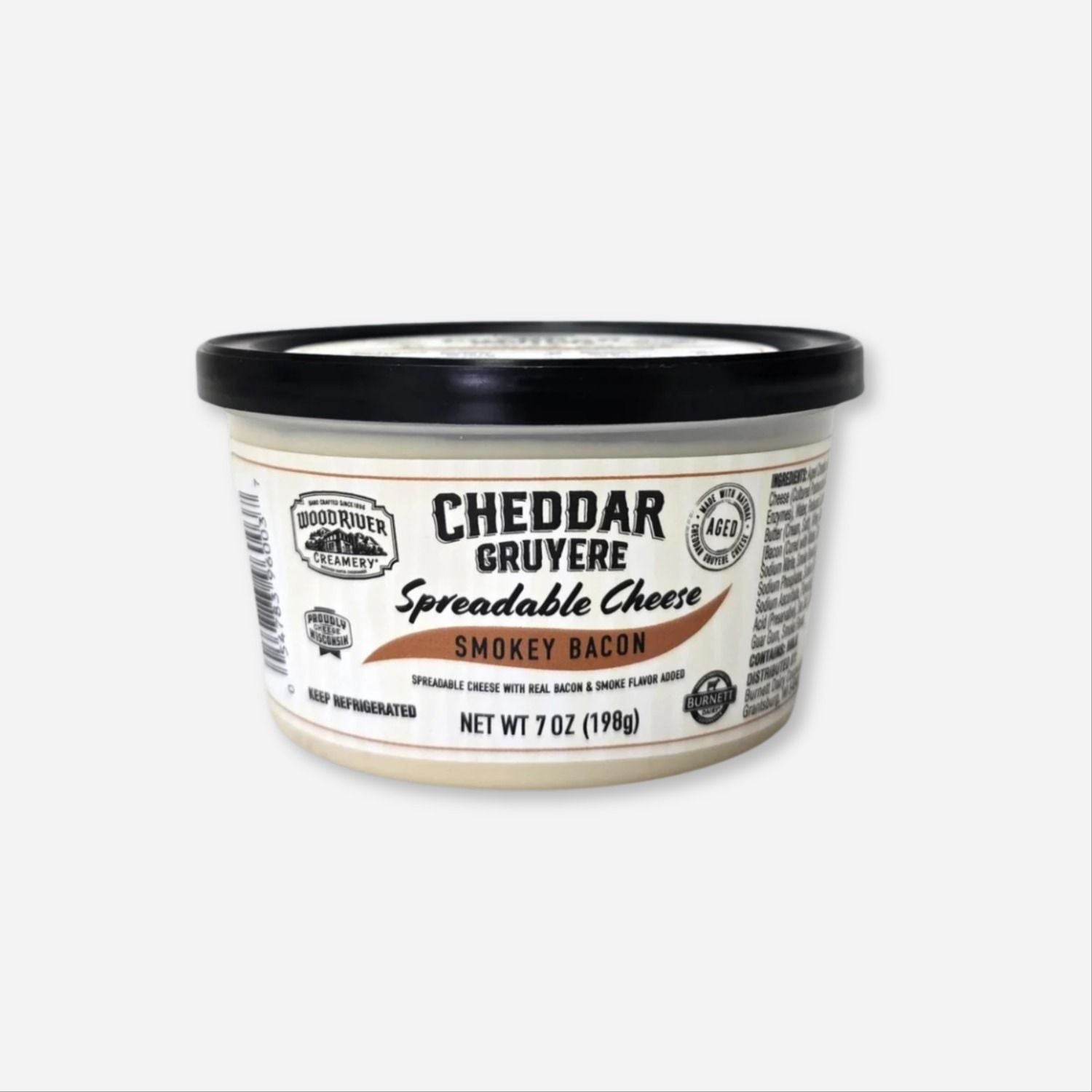 Spreadable Smoked Bacon Cheddar Gruyere Cheese