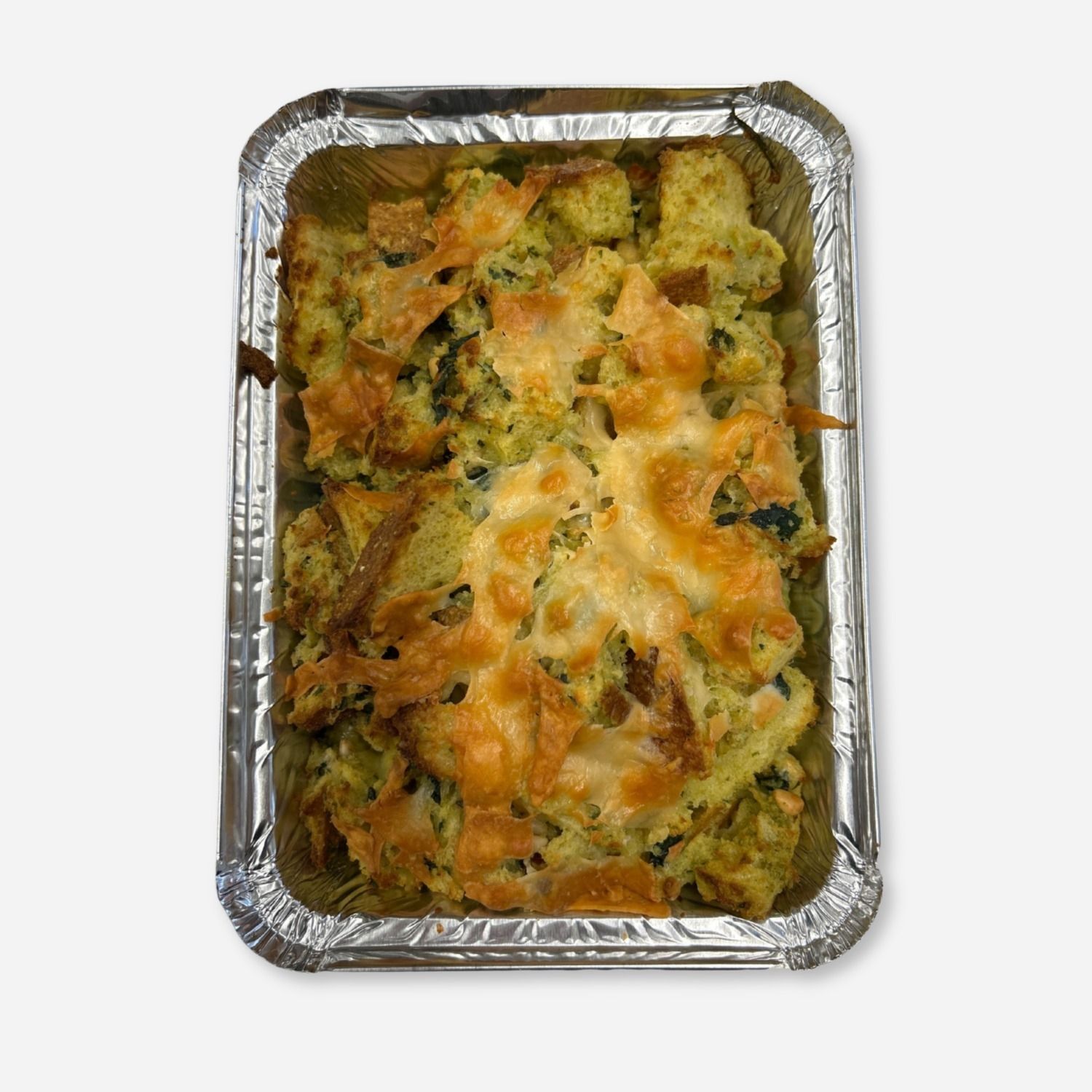 Pesto & Parmesan Bread Pudding